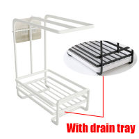 Kitchen storage Rack Sponge Towel Drain Holder Self-adhesive Sink Cleaning Brush Storage Tool