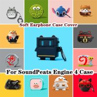 READY STOCK! For SoundPeats Engine 4 Case Cool Tide Cartoon Series for SoundPeats Engine 4 Casing Soft Earphone Case Cover