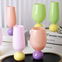 【CW】☃卍  Color Goblet for Cocktail Sparlking Wine Large Capacity Glass Dessert Cup