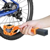 Bike Cleaning Brush Square Bicycle Cleaning Chain Brush Double Head Four Sided Multifunctional Cleaning Brush for Gear Bike Chain Bicycle Motorcycle remarkable