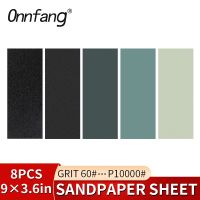 ✳❀▤ Onnfang Sandpaper P60-P10000 Grit Sand Paper 9x3.6inch Water Dry Sanding Paper Abrasive Tools Waterproof Multifuntion Polishing