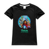 Raya And The Last Dragon พิมพ์ลาย100% สำหรับเด็กผู้หญิงเสื้อผ้าเด็กเด็กชายฤดูร้อนเสื้อยืดผ้าฝ้ายมีไฟเด็กผู้หญิงเสื้อแขนสั้น0000