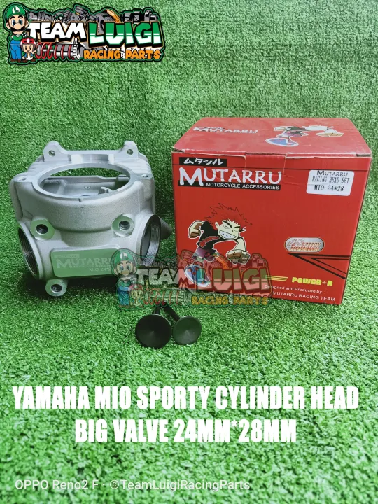 MUTARRU YAMAHA MIO SPORTY CYLINDER HEAD BIG VALVE 24x28 Lazada PH