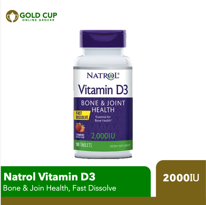 Natrol Vitamin D3 2000IU Fast Dissolve 90 Tablets | Lazada PH