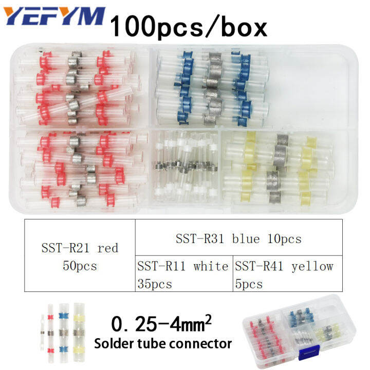 ผสมความร้อนหดsorderingขั้ว0-25-4mm2กันน้ำแขนบัดกรีท่อสายไฟฉนวนก้นเชื่อมต่อชุด-iewo9238