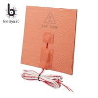 Blesiya แผ่นฮีตเตอร์ซิลิโคนสำหรับเครื่องพิมพ์3D 24V/150W แผ่นทำความร้อน DIY พร้อมกาว3เมตร