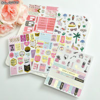KLJUYP Happy Unicorn Foil Gold Paper Planner Stickers Booklet for Scrapbooking Happy PlannerCard MakingJournaling Project