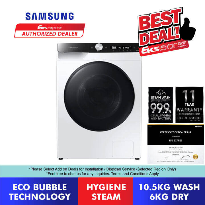 Samsung Washer Dryer (10.5KG / 6KG) WD10T504DBE/FQ , Front Load Washer ...