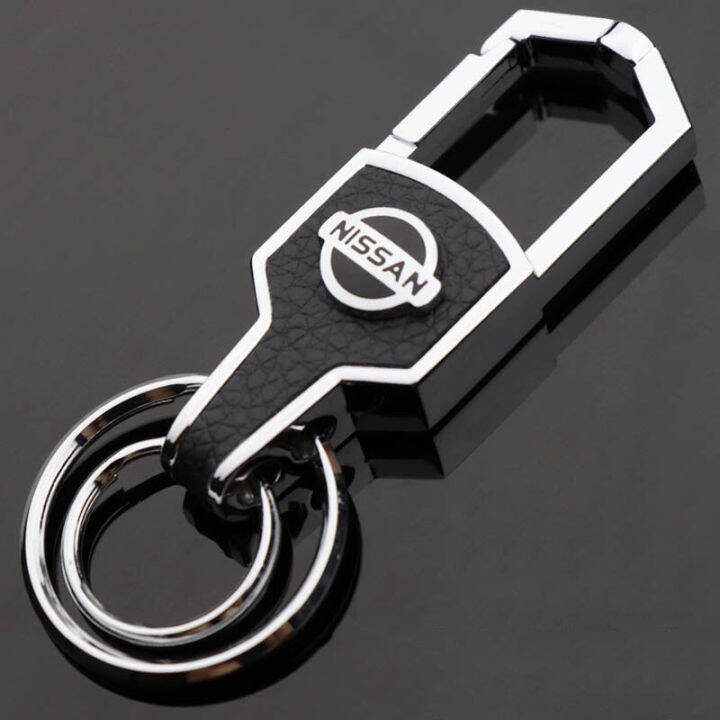 Nissan nismo Car Key Holder Braided Rope Leather Key Chain Diamond Car