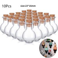 ♦▨ 10pcs Mini Glass Bottles Clear Drifting Bottles Small Wishing Bottles With Cork Stoppers For Wedding Birthday Party Glass Jars