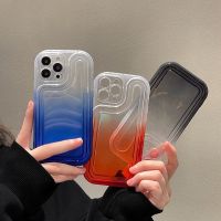 HOCE เคสโทรศัพท์ซิลิโคนนิ่มสีไล่ระดับสีสำหรับ iPhone 14 13 12 11 Pro Max 14Plus XR XS เลนส์กันกระแทกฝาหลัง