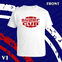 เสื้อยืด คอกลม แขนสั้น  Super cub LOGO   สกรีน Flex pu  ขอบสวย คมชัด ผ้า cotton 100%