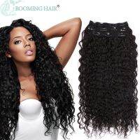 Synthetic Kinky Curly Clip In Hair Extensions Super Long 28Inch Afro Curls Natural Black Soft Blonde Dark Brown Thick Hairpieces