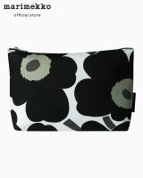 MARIMEKKO EELIA PIENI UNIKKO BAG กระเป๋าเครื่องสำอางค์ลายดอกไม้ สีดำเขียว