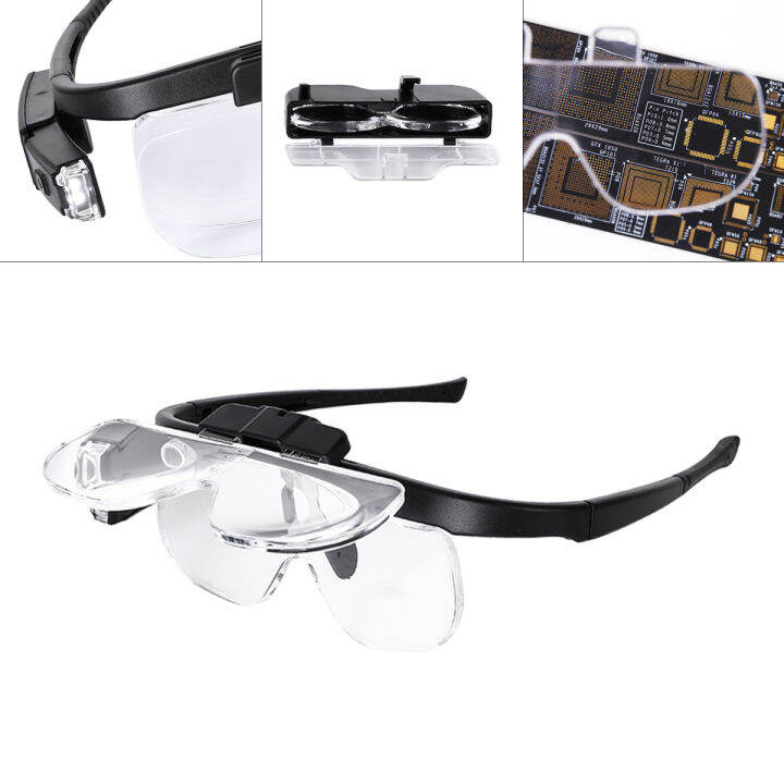 Rechargeable Headband Eyeglass Magnifier 4.5X 6 Amplification Ratio ...