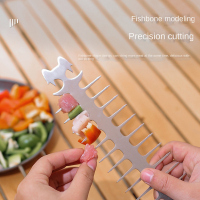 1 PCS Skewers for Grilling Fish Bone Shape Barbecue Skewers Garden Camping BBQ Supplies for Grilling B