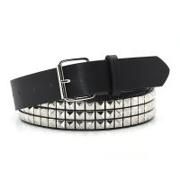 Pyramid Fashion Rivet Belt Men&amp;Womens Studded Belt Punk Rock With Pin Buckle Belt Waistband