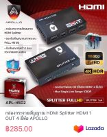 กล่องกระจายสัญญาณ HDMI Splitter HDMI 1 OUT 4 ยี่ห้อ APOLLO