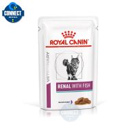 ด่วนโปร ส่งฟรี Royal Canin RENAL WITH Fish (ใช้แทน k/d) แมวโรคไต ขนาดซอง 85 กรัม ( จำนวน 12 ซอง )