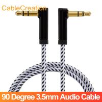 CableCreation 3.5mm Audio Cable 90 Degree Angle Male to Male Aux Cable For Xiaomi Phones Tablets Headphones MP3 Car Home Stereo