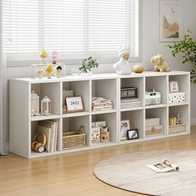 [COD] Bookshelf shelf floor-to-ceiling bookcase home living room low storage cabinet locker layered lattice