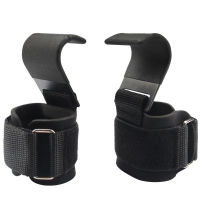 2Pcs Hand-Bar สายรัดข้อมือถุงมือยกน้ำหนัก-Hook ยกน้ำหนักการฝึกอบรม Gym ฟิตเนส Hook Wrist Protect Support Grip