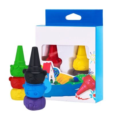 ：“{—— Washable Water Drop-Shaped Colorful Crayons 6/12/24 Bright Colors For Children B