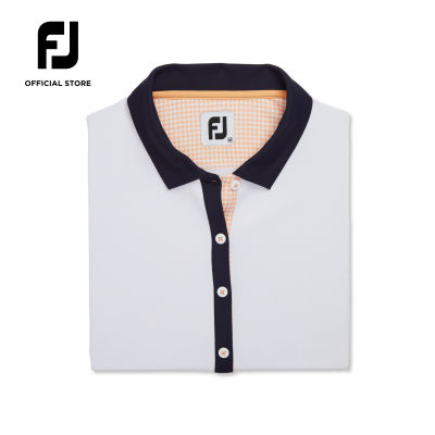 FootJoy FJ ProDry Performance SS Houndstooth Print Trim Womens Shirt (Asian Fit)