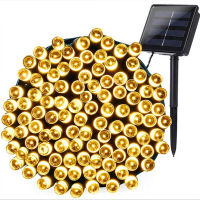 100200 LED Solar String Lights 8Mode Outdoor Waterproof Fairy Lights for Garden Garland Wedding Christmas Decoration Patio Lamp