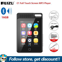 RUIZU C1หน้าจอสัมผัสเต็มรูปแบบ MP3เครื่องเล่นบลูทูธ5.0ลำโพงในตัว16G เครื่องเล่นเสียงนักเรียนแบบพกพาการเรียนภาษาอังกฤษ Walkman Pocket Mini ภาษาอังกฤษ-จีนพจนานุกรมรองรับการเล่นวิดีโอ HD เครื่องบันทึกวิทยุ FM นับก้าวการ์ดขยายได้ถึง128GB.