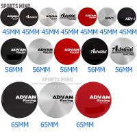 KLL 4PCS/Lot 45MM 56MM 65MM ADVAN Racing  Advanti RACING Car Wheel Center Hub Cap Sticker Car Badge Emblem sticker Decal