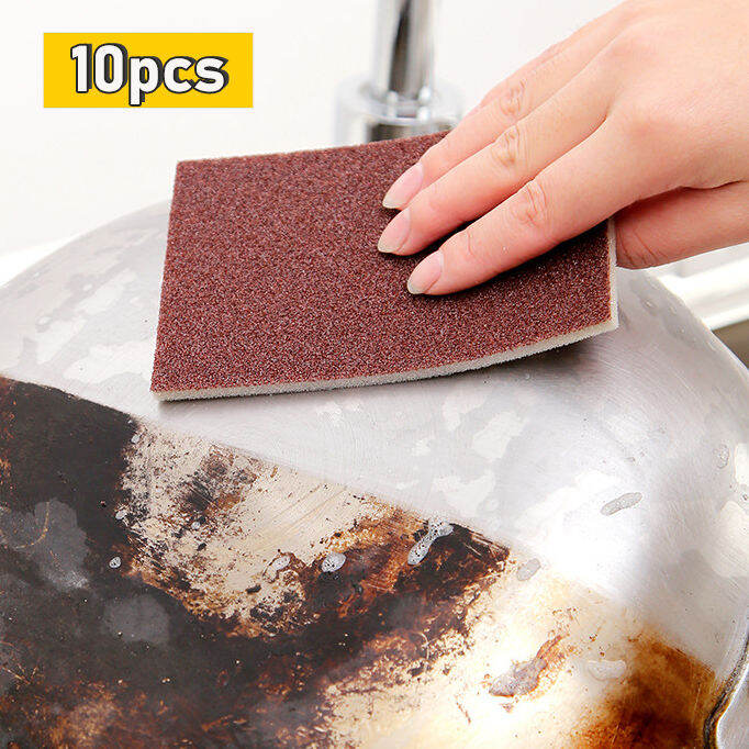 10 Pack Dish Sponge for Kitchen, Dual Sided Scrub Heavy Duty, Non