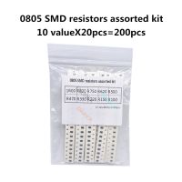 200PCS 1 0805 SMD resistors assorted kit set 10 valueX20pcs 200pcs 1R00 R820 R750 R620 R500 R470 R330 R220 R150 R100