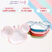 Khay Ăn Dặm Silicon Cho Bé Để Đồ Hình Con Cua Dễ Thương Ấm Baby Có Đế Hút