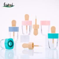 FUTUI เครื่องมือแต่งหน้าแต่งหน้า หลอดเคลือบริมฝีปาก โปร่งใสโปร่งใส 8มล. ขวดรีฟิล แฟชั่นสำหรับผู้หญิง ว่างเปล่า ภาชนะบรรจุเครื่องสำอาง ดีไอวาย