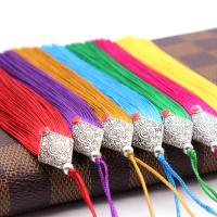 【LZ】jthre 2Pcs/Pack 11CM Metal Caps Tassel Fringe Pendant DIY Cord Party Tassel Trim Drapes Decor Tassels Ribbon Accessories