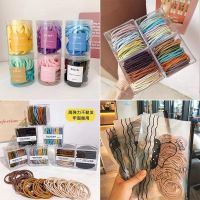 【Ready Stock】 ♣☒ C18 Korean version of nylon high elasticity seamless hair tie womens rubber band bird bag packaging ins suit hair rope套装发绳