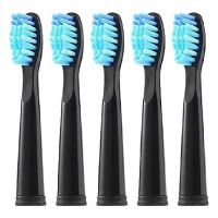 ZZOOI 5 pcs/set Sonic Electric Toothbrush Replacement Heads Tooth Brush Heads for Fairywill FW-507 FW-508 FW-917 Toothbrush Head Black