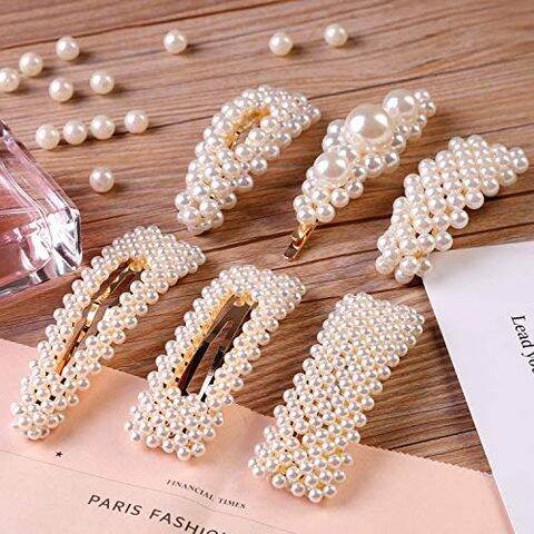 1pcs Fashion Pearl Metal Hair Clips korean cute fashion pearl hair clip ...