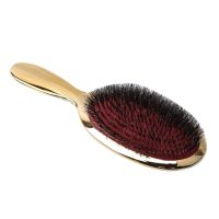 Luxury Gold Color Boar Bristle Paddle Hair Brush Oval Hair Brush Anti Static Hair Comb Hairdressing Massage Comb