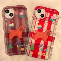 เคสโทรศัพท์มือถือซิลิโคน TPU ใส แบบนิ่ม ลายสุนัขน่ารัก กันกระแทก สําหรับ IPhone 14 13 11 12 Pro XS Max X XR 7 8 Plus