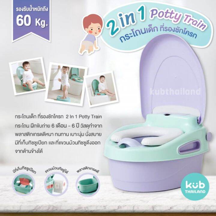 kub-2-in-1-potty-train-กระโถนเด็ก-ที่รองชักโครก-กระโถน-ฝึกขับถ่าย-เบาะนุ่ม-นั่งสบาย-6-เดือน-6-ปี-แบรนด์-kub