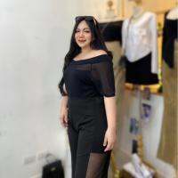 Plus size เสื้อสาวอวบ รุ่นออสการ์ ปาดไหล่  (a31)