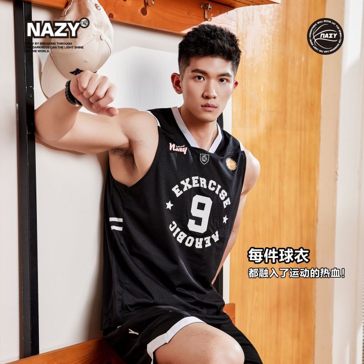 nazy-เสื้อกล้ามกีฬาแบรนด์แฟชั่นดั้งเดิมสำหรับผู้ชายเสื้อบาสเก็ตบอลแบบสบายๆเสื้อตาข่ายแขนกุดสำหรับผู้ชาย