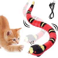 USB Rechargeable Smart Sensing Interactive Cat Toys Automatic Eletronic Snake Cat Teasering PlayKitten Toys for Cats Dogs Pet