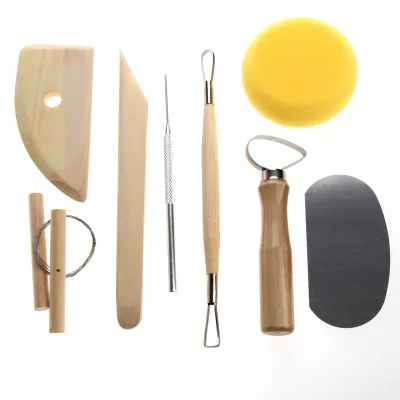 【CC】✱✑  8 Piece Set Clay Ceramics Molding Tools Wood Pottery Practical Sculpting for Polymer