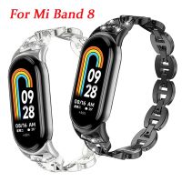 Metal Diamond Strap For Mi Band 8 Watch Band For Xiaomi Mi Band 8 Smartband Accessories Wristband Correa For Miband 8 Bracelets