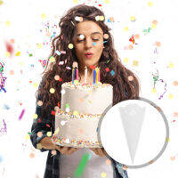 BLENASHOP 20PCS Hollow Confetti ผู้ถือกระดาษหัตถกรรมกรวยกลีบดอกไม้สำหรับจัดเก็บงานแต่งงาน (สีน้ำเงิน)