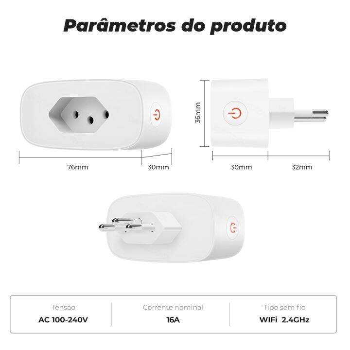 16a-อะแดปเตอร์เต้าเสียบปลั๊กไฟปลั๊กอัจฉริยะ-tuya-มาตรฐานบราซิลสำหรับหน้าจอไฟฟ้าเครื่องจับเวลาแอปเสียงใช้งานได้กับ-google-home