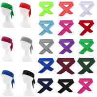 แฟชั่น Bandanas H Airband หัวหน้าผูกกีฬาคาดศีรษะผูกสำหรับวิ่งเทนนิสคาราเต้กรีฑาสั้นๆสไตล์อุปกรณ์ผม U Nisex